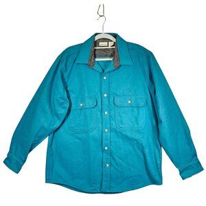 Field & Stream shirt Mens L Button Pockets brushed Cotton Dad office work warm